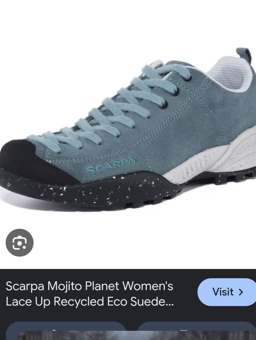 Scarpa Mojito Planet Women's Lace Up Recycled Eco Suede Trail Shoes In Blue 41